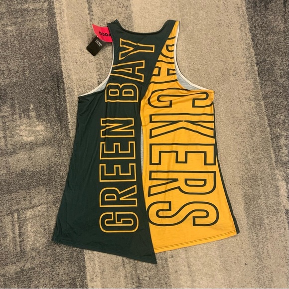 Green Bay Packers tie back sleeveless tank top size S - Picture 3 of 5